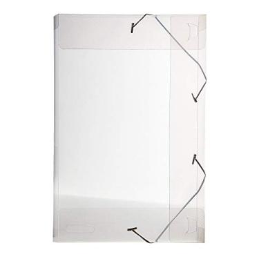 Imagem de Polibras Soft Pasta Aba com Elástico, Transparente (Cristal), 185 x 20 x 250 mm, 10 Unidades