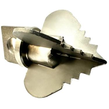 Imagem de Pro-Graad 4 cm Spear 4 Flute Fixer Dreno Limpador de Drenagem Cabeça de Cortador de Cobra para Tubos de 5.1 cm – 7.6 cm, Limpa e Raspa Paredes Internas, Serve para Cabos de 3/20.3 cm 1/5.1 cm ou