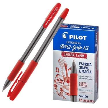 Imagem de Caneta Bps Grip 1.6 Pilot 12 Unidades, Vermelho