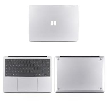 Imagem de IMMOENUC Adesivo adesivo para laptop Microsoft Surface 2024 (7ª edição) 35.1 cm modelo 2036 laptop ADC corpo inteiro envoltório três lados capa protetora de vinil anti-arranhões resistente à abrasão