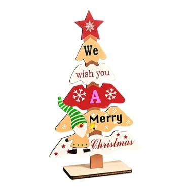 Imagem de Árvore de Natal de , enfeites de logotipo de árvore, enfeites de mesa pequenos coloridos criativos com pingente de , árvore de Natal requintada para mesa, adequado para peitoris de