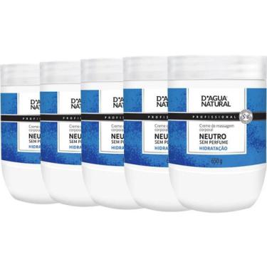 Imagem de Kit 5un creme massagem corporal neutro 650g dagua natural - D'Água Nat