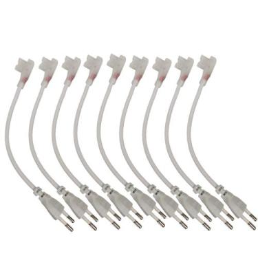 Imagem de Conector Rabicho Plug para Fita de LED 8mm Kit 10 Unidades Tomada Font