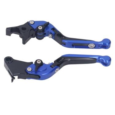 Imagem de Akozon 1 par de Motocicleta Ajustável Alavanca de Freio de Embreagem para S1000RR, S1000R, F900R, F900XR, F850GS, F750GS, S1000XR (Azul)