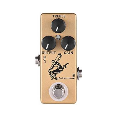 Imagem de LokFy Pedal De Efeito De Guitarra Com Função Overdrive E True Bypass Para Guitarra Elétrica (Golden Horse)