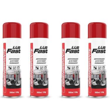 Imagem de Kit com 4 Desengripantes Anticorrosivo Lub Fast 300ml - Auto Fast