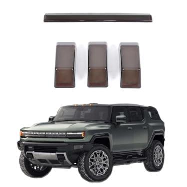 Imagem de YinanIutos Terceira capa de luz de freio guarnição de luz de teto traseira compatível com 2024 2025 Hummer EV kit de lentes de teto traseiro de carro 2024 2025 kit de capa de acabamento de teto de