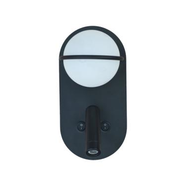 Imagem de Arandela De Cabeceira Leitura Preta 20cm Led 6w 3000k Bivolt