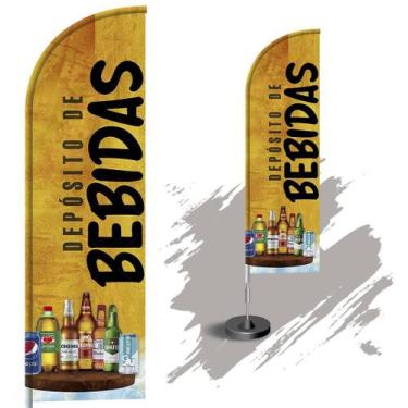 Imagem de Wind Banner Dupla Face 3mt Completo Depósito de Bebidas - Fadrix