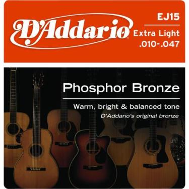 Imagem de Encordoamento para Violão EJ15 Phosphor .010 D Addario - D'ADDARIO