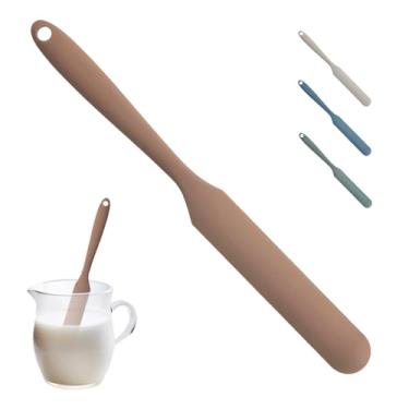 Imagem de Ksheria Espátula de silicone, espátula fina antiaderente resistente ao calor, palito de agitação de fermento, espalhador de geleia para manteiga de amendoim, espátulas de manteiga de creme de bolo
