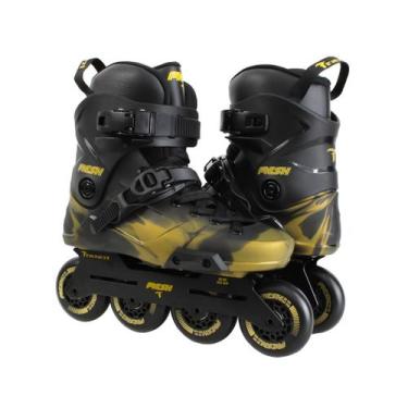 Imagem de Patins Traxart Mesh Black /Gold - 80mm ABEC-9 Cromo, # 8 = 39/40
