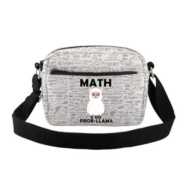 Imagem de CMNIM Matemática Lhama Lover Gifts Lhamas Maths Bolsa tiracolo Funny Lhamas Maths Mathematics Gifts for Mathematics Teacher Mathematics Shoulder Bag, 25313 Llama Math Hc