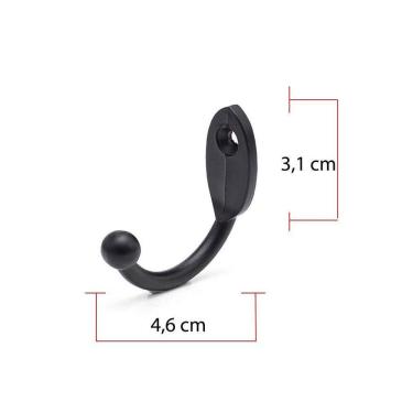 Imagem de Cabide P/Roupa Cabides Gancho Parede Metal Kit 6 Pcs Barato