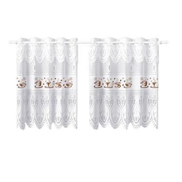 Imagem de Cortina Pia Vitro Stilo Renda Cozinha 1,60X0,80 Alt