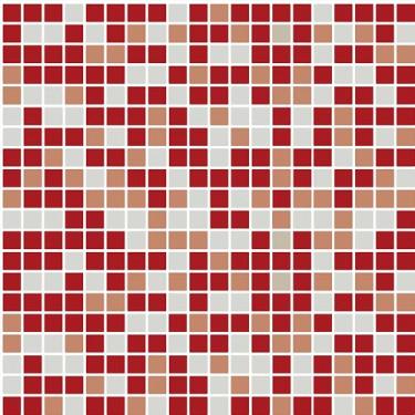 Imagem de Papel De Parede Lavabo Pastilhas Vermelha Branca 5m