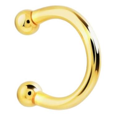 Imagem de Piercing Helix Septo Dourado 12mm Aço Cirurgico Daith Tragus - Alpha G