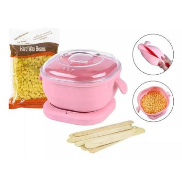 Imagem de Kit Completo Panela Cera  Dobrável De Silicone Fácil De Limpar Portáti