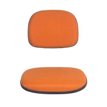 Imagem de Kit Assento e encosto tapecado conjunto secretaria ponta caida para ca