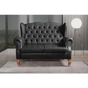 Imagem de Sofá Imperador Namoradeira Chesterfield Retrô Colonial