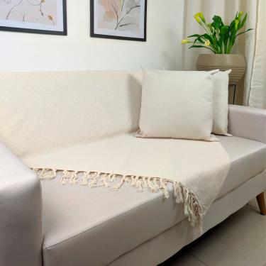 Imagem de Manta Para Sofá Bege 2,40 X 1,80