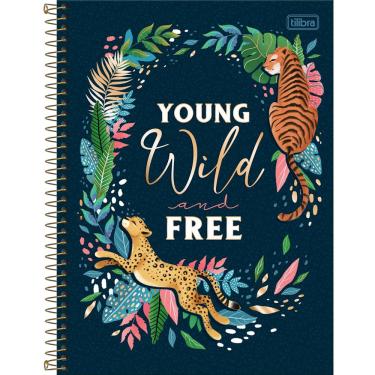 Imagem de Caderno Espiral Capa Dura Universitário 1 Matéria 80 Folhas Jungle Heart Sortido