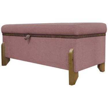 Imagem de Recamier Puff Baú Sapateira Organizador Para Briquedos Cobertor Cama Q