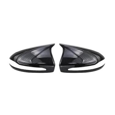 Imagem de Capa de espelho retrovisor lateral de carro de fibra de carbono compatível com Benz W205 W213 X253 CE GLC GLA GLB Class(Carbon fiber pattern)