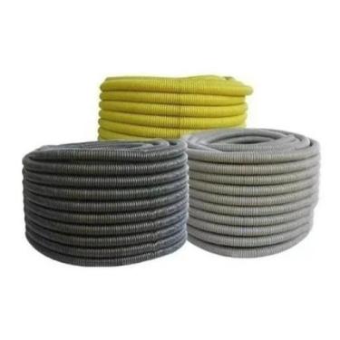 Imagem de 50 Metro De Eletro Duto Conduíte Corrugado Amarelo 3/4 Cinz - Higipack