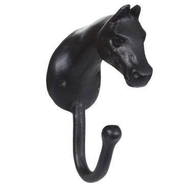 Imagem de Cabide Cabeça de Cavalo de Alumínio Preto Bronc-Steel 38008