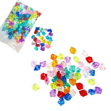 Imagem de Pedra Cristal Acrílico Para Decoração Arranjo Aquários Cores - Bruartt