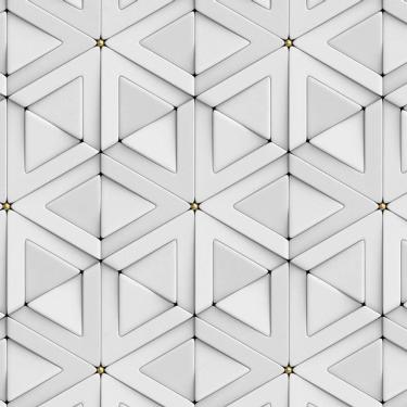 Imagem de Papel Parede 3D Losango Cinza Geometrico Adesivo Decorativo