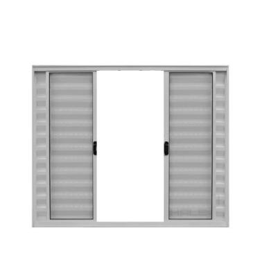 Imagem de Veneziana de Correr 6 Folhas Alumínio Branco 1.00 x 2.00 S/ Grade - Ha