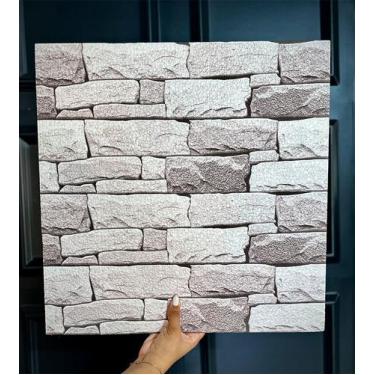 Imagem de Kit 10 Placas Revestimento EPS 3d Alto Relevo Textura Decoração - Pape