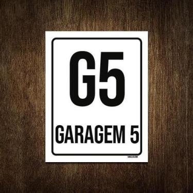 Imagem de Placa Sinalização Ambiente Indicativo G5 Garagem 5 27X35 - Sinalizo