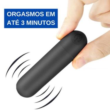 Imagem de Vibrador Bullet RECARREGÁVEL Massageador Discreto - USB - 10 Modos de 