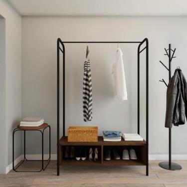 Imagem de Guarda-Roupa Closet Modulado Pádua Preto e Demolição - Mobly