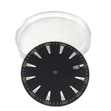 Imagem de Mostrador de relógio preto + amarelo de 33,5 mm data@3 para peça de movimento NH35/NH35A Accessoy B