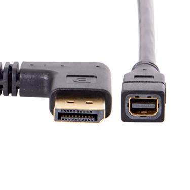 Imagem de Cablecc Cabo DisplayPort 90 graus para Mini DP DisplayPort para monitores de monitores