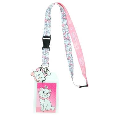 Imagem de Disney Porta-crachá de identificação Aristocats Marie Because I'm a Lady Breakaway com pingente de borracha Marie de 5 cm