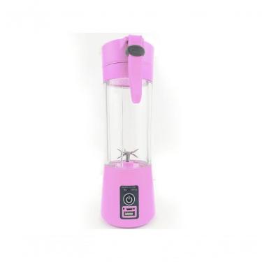 Imagem de Mini Liquidificador Portátil Recarregável Usb 6 Lâminas Rosa