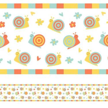 Imagem de Faixa Decorativa para Quarto de Bebê Caracol 5mx10cm - Quartinhos