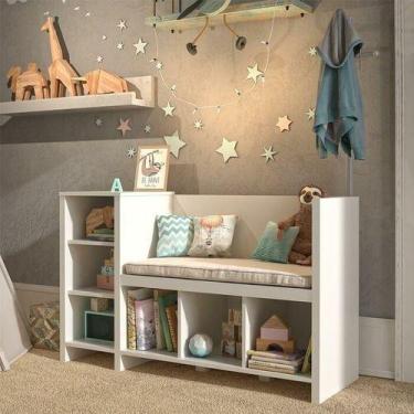 Imagem de Organizador De Brinquedos Com Assento 100% mdf (organizador Infantil) 