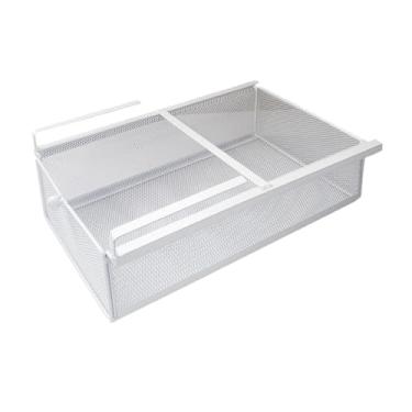 Imagem de Bothyi Cesta de gaveta suspensa com gaveta deslizante, suporte de armazenamento suspenso, suporte para cápsulas de café sob o armário, organizador de meias e, Alargamento Branco