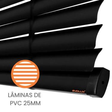 Imagem de Persiana Horizontal PVC 080x130m Evolux  Instalação Fácil e Design Cle