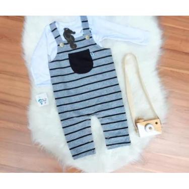 Imagem de Conjunto Bebe Menino Inverno Macacão Longo E Body - dgbabykids, M (6-9