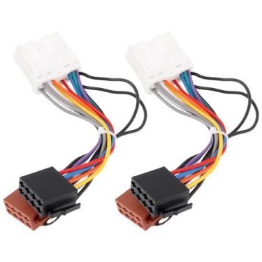 Imagem de OTOTEC 2 cabos adaptadores de rádio de carro ISO compatíveis com Mitsubishi Carisma compatível com Eclipse