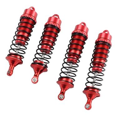 Imagem de Drfeify Alto de Elasticidade de Alumínio de Alumínio Amortecedor para Arrma 1/8 RC CarMer Spring Damper para Typhon (Vermelho)
