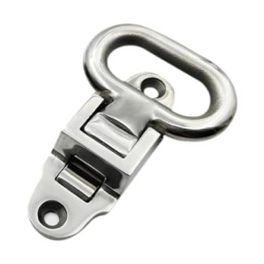 Imagem de QccHieUs Pedal de Mastro Dobrável Marinho, Pedal de Pé Dobrável de aço Inoxidável Forte de Alta Resistência para Reboque, Iate, Caminhão, Carro, Prata, Tamanho real