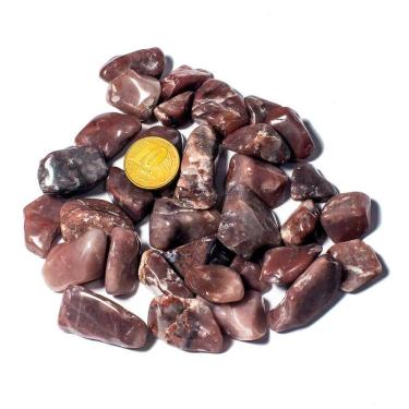 Imagem de 200g Aragonita Roxa Rolado Pedra Natural P 10 a 20 mm Tipo B